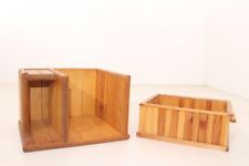 Schreibtischutensilien Ablage Kästchen Stifthalter Aufbewahrung Holz Handarbeit 