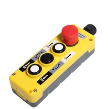 Hängetaster, Kransteuerung, Steuerflasche, 4 Tasten 500VAC COB-381T mit Not-Aus