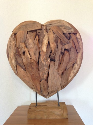 Herz 60cm heart - heart, teakholz
