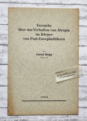 1934 atropin encephalitiker - atropin,