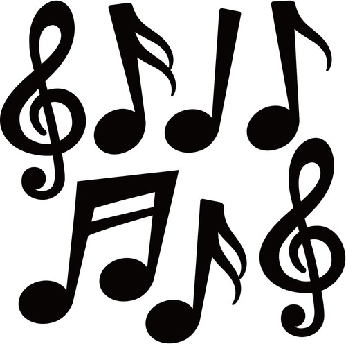 Musiknoten ausschnitte deko - musiknoten,