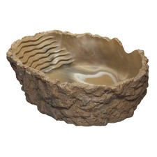 Hobby Badeschale, 2000 ml - grau-beige - Wasserschale Schale Terrarium Deko