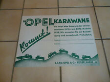 OPEL Die OPEL KARAWANE kommt  Rüsselsheim Original Plakat  1930er Jahre Oldtimer