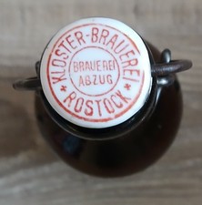 alte Bierflasche EIGENTUM DER KLOSTERBRAUEREI ROSTOCK i/M unverkäuflich