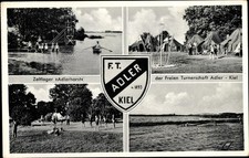Wappen Ak Hansestadt Kiel, Zeltlager Adlerhorst der Freien... - 2884053