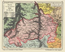 Oberamt Calw Bauser Hand-Atlas REPRINT der KARTE von 1885 Zavelstein Neubulach 