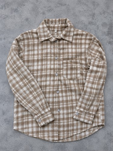 Karierte flanell hemdbluse - karierte, flanell-hemdbluse