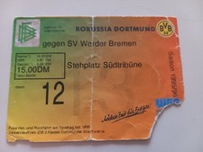 Ticket  Fußball  Bundesliga 1995/96  Borussia Dortmund - Werder Bremen