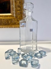 ★ Große 8-Eck Karaffe Kristall D'Arques Luminarc Modell Octime + Glas Eiswürfel