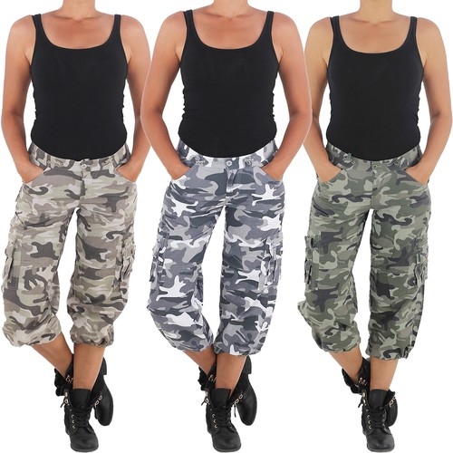 Damen camouflage cargo shorts - damen,
