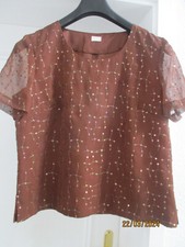 Damen Oberteil, M/L, braun mit