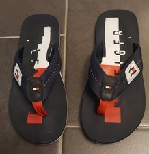 Zehentrenner / Badelatschen Gr. 43 von Tommy Hilfiger, blau / rot / weiss