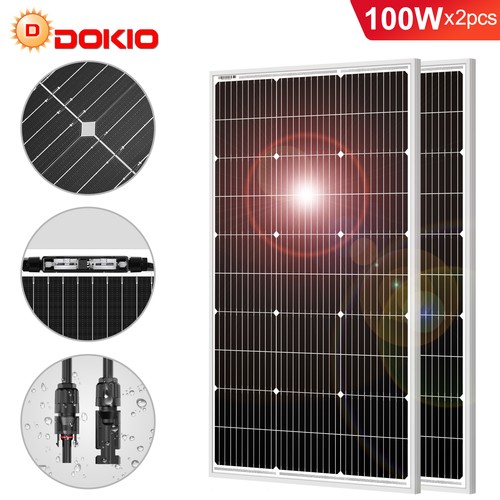 Dokio solarpanel 200w - 200w, hartglas