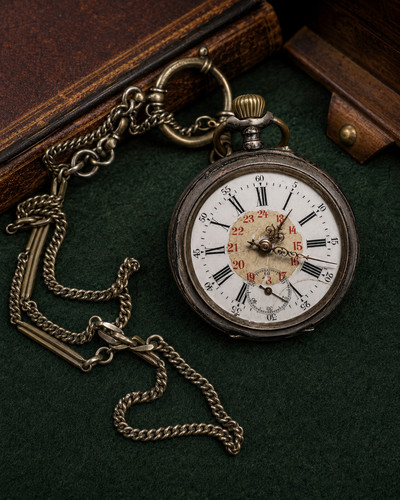 Goldene evle taschenuhr 800er - evle,