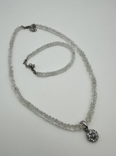 Schmuckset Edelstein Silber 925 Collier Armband Anhänger 