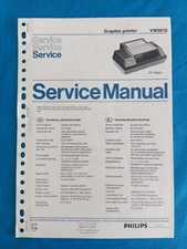 PHILIPS MSX Vintage Retro Computer DRUCKER VW0010 Selten SERVICE MANUAL ORIGINAL