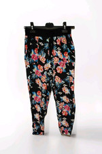 FB Sister Hose Gr. M Damen Schlupfhose Sommerhose elastischer Bund Blumen - E4-