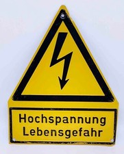 Schild Hochspannung Lebensgefahr Strom Elektro Baustelle #22755