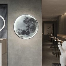 Mond Wandlampe Deckenleuchte,Dimmbar Mondlicht Deckenlampe,Korridor Wohnzimmer