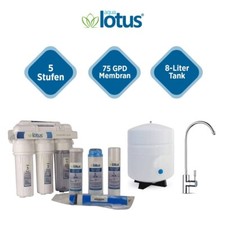 5 Stufige Umkehrosmose Osmose Osmoseanlage 75GPD Wasserfilter 3,2G Ecoplus
