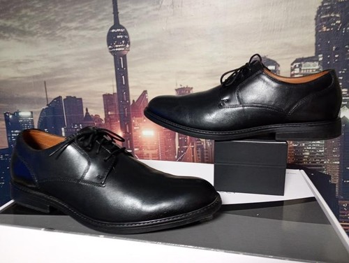 Men clarks heels black - men, leather