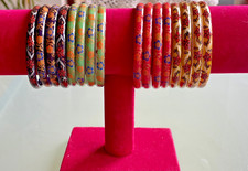 Indische Armreifen  4 Set  ( 16  Armreifen ) Schmuck Armband Ø6cm Bollywood 