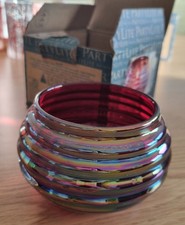 Partylite P93175 Kerzenhalter Teelichthalter Feierliche Abendröte Rot