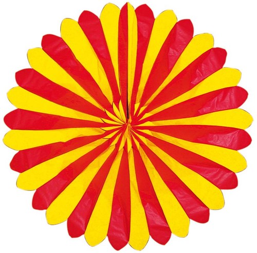 Dekofächer rot gelb 35cm - dekofächer,