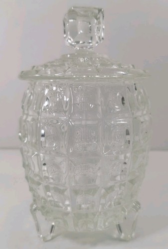 Glas deckeldose vintage - glas,