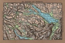 Reliefkarte, Der Bodensee und Züricher See - nicht gelaufen