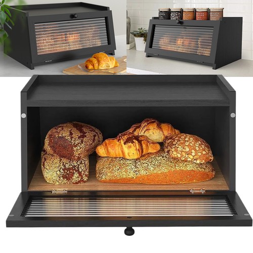 Große brotbox holz schwarz - brotbox,