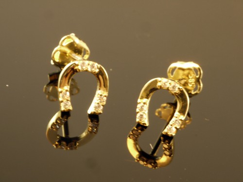 585 gold ohrstecker hufeisen - 585,