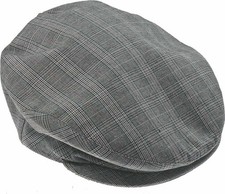 Flatcap grau kariert Kappe Cap