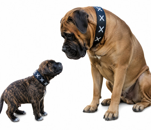 Hundehalsband zierstick kreuz - hundehalsband,