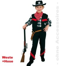 Cowboy rot schwarz 3-tlg