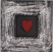 Herz rot Bild Hochzeit Acryl