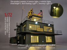 Diorama 1:72 US Militär Kämpfer Flughafen Kommando Gebäude Szenemodell Mit Licht