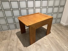 Beistelltisch Couchtisch Brutalist Eiche Midcentury Skandinavisches Design 70er