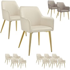 Armlehnstuhl Samtoptik Wohnzimmerstühle Sessel Küchenstühle Gepolstert 120kg 