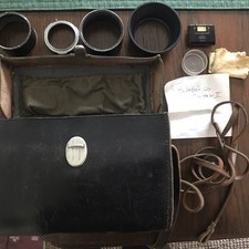 alte Foto Tasche Mit Zubehör Für Contax II, Zeiss Ikon 433/24