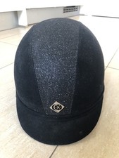 Reithelm Reitkappe Glitzer schwarz Gr. 55 6 3/4 Charles Owen