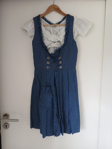 Dirndl größe blau rot - dirndl, blau-rot