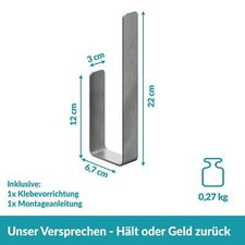 Ersatzrollenhalter Toilettenpapierhalter WEISSENSTEIN Edelstahl Ohne Bohren