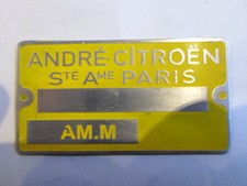 Typenschild Citroen AM.M gelb