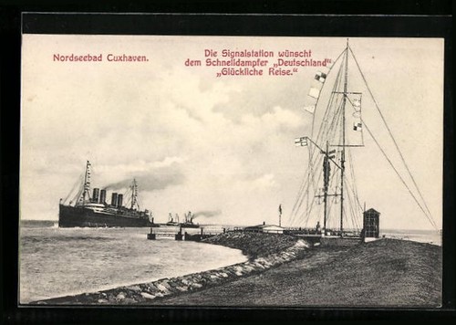 Cuxhaven passagierschiff - ak, cuxhaven,
