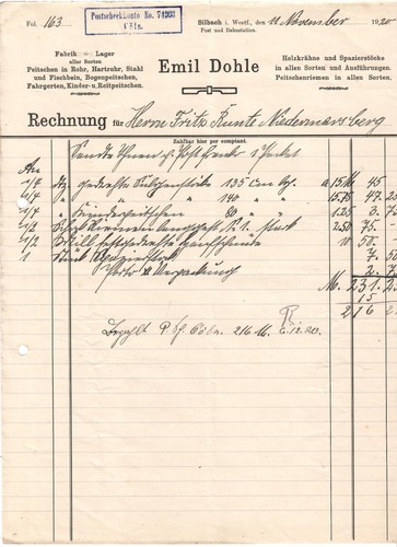 Aj3 alte rechnung emil dohle - aj3-,