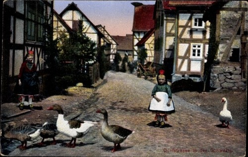 Volkstrachten hessen - ak,