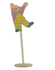 Vintage 1992 Sevi Kinder-Kleiderständer 'Happy Clown' aus Holz / Höhe ca. 90cm