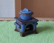 Duftlampe Teelicht Duftöllampe Keramik Nostalgie Herd mit Topf Top Zustand