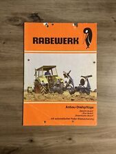 Orig. RABEWERK Prospekt Brochure FENDT SCHLÜTER Traktor Schlepper Pflug E5